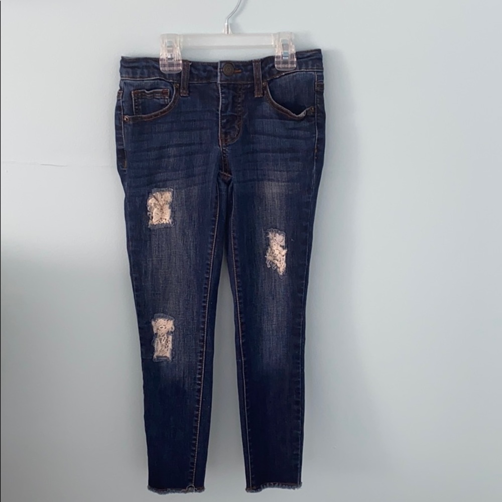 Lace Ripped Jeans